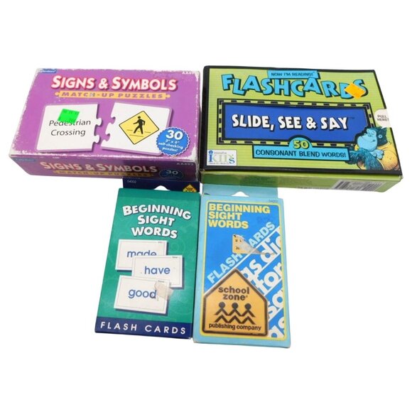 Homeschool Word Reading Symbols Flashcards Language Lakeshore Educational Lot - Picture 1 of 5